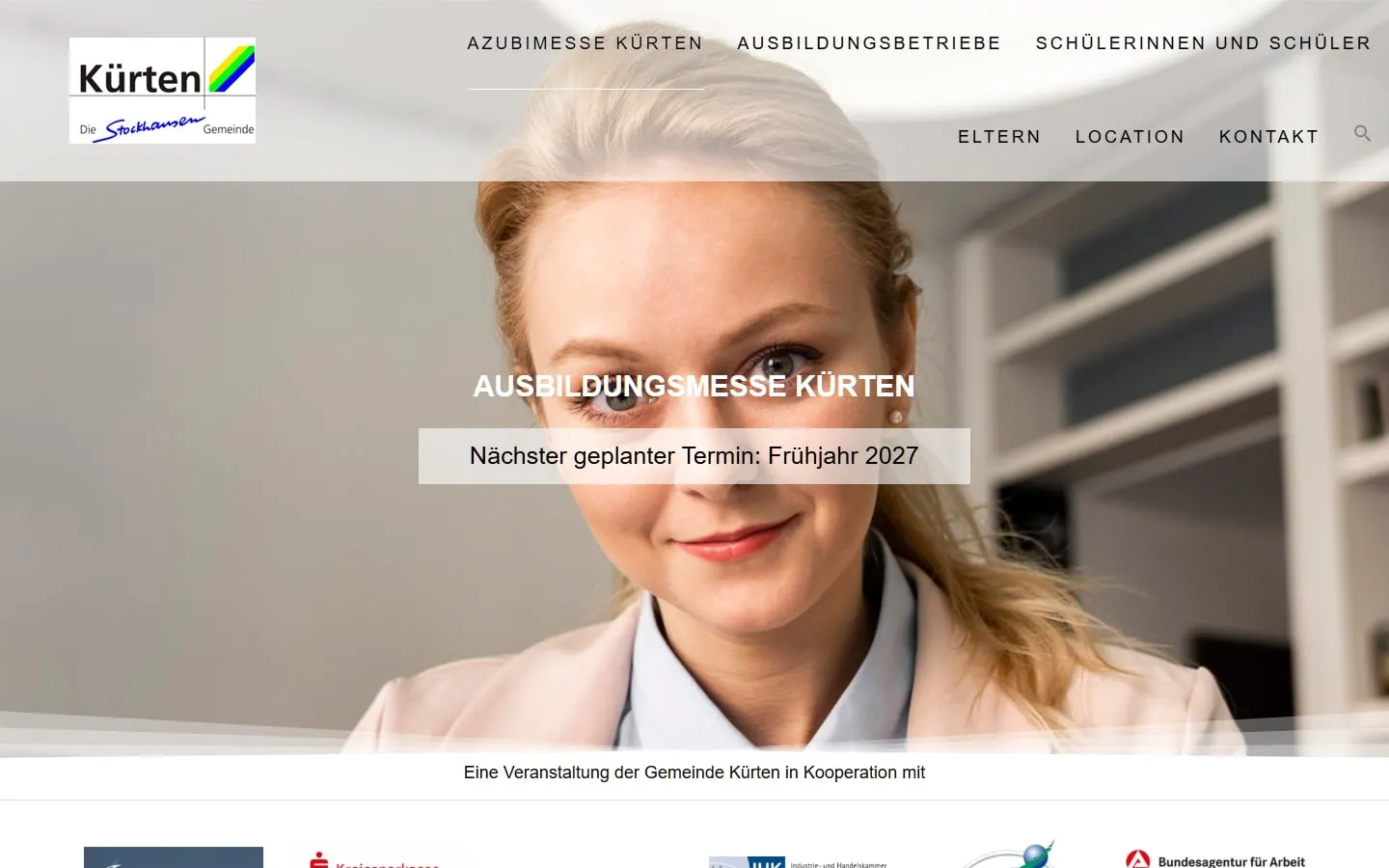 Bildschirmfoto: Ausbildungsmesse Kürten