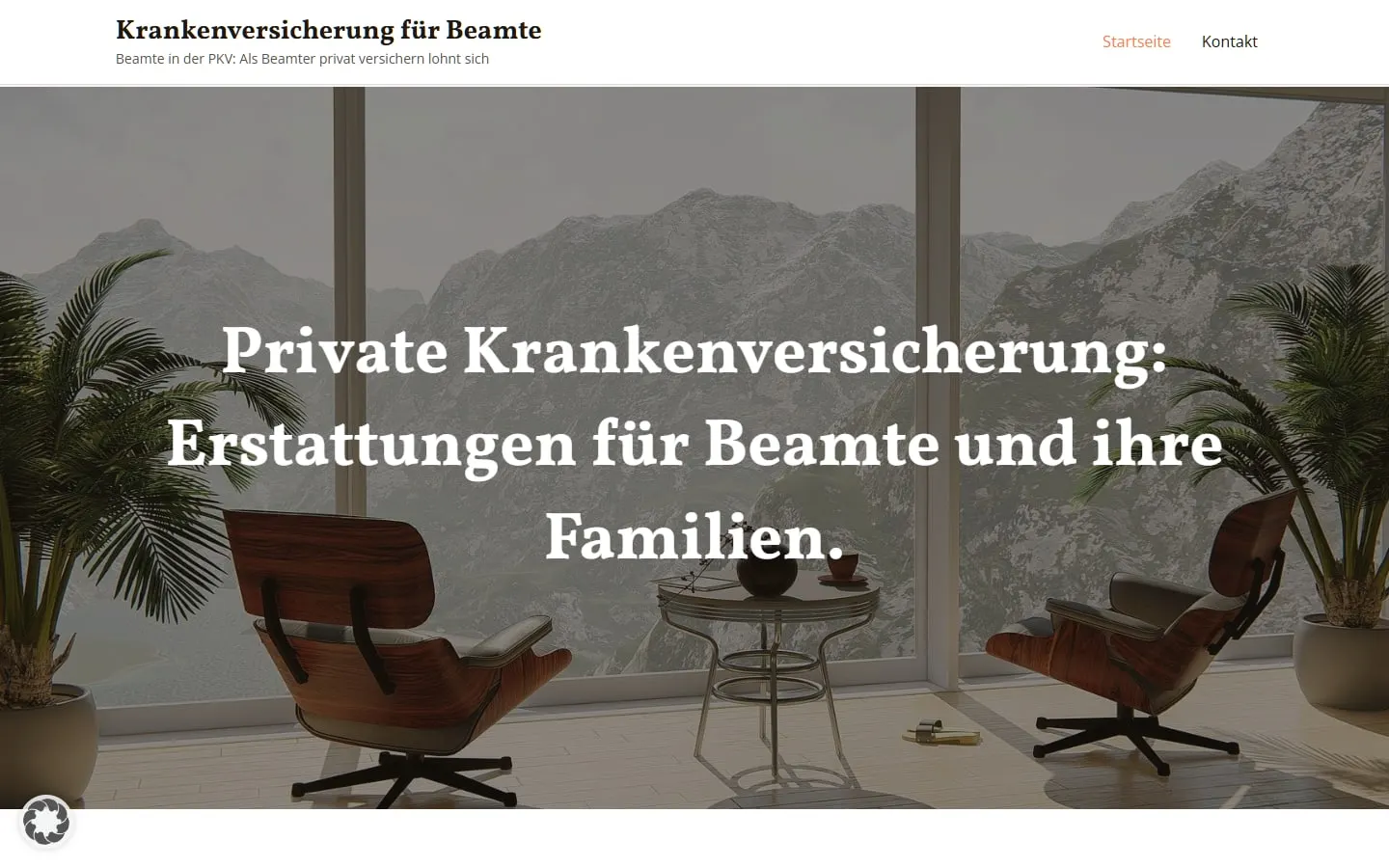 Bildschirmfoto: Krankenversicherung für Beamte