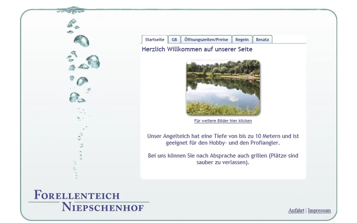 Bildschirmfoto: Forellenteich Niepschenhof