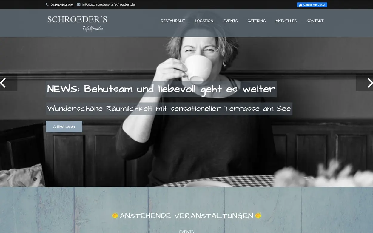 Bildschirmfoto: Schroeder’s Tafelfreuden