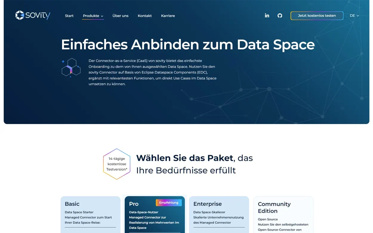 Bildschirmfoto: sovity